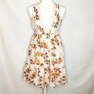 Band of Gypsies Women's Floral Bohemian Mini Dress Decorative Lace Med